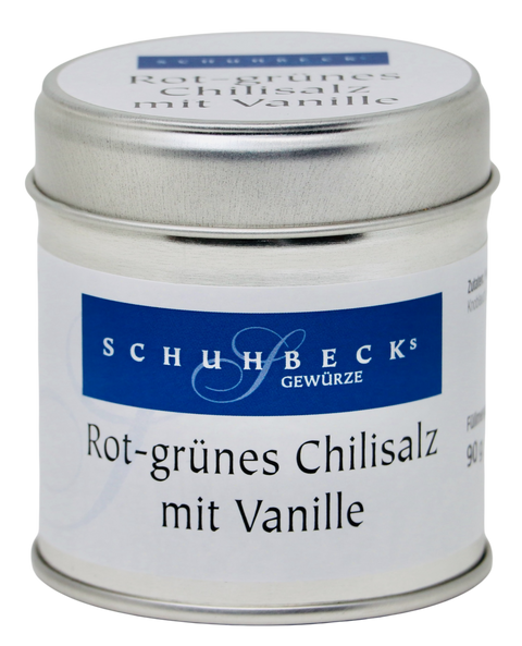 Rot-grünes Chilisalz mit Vanille